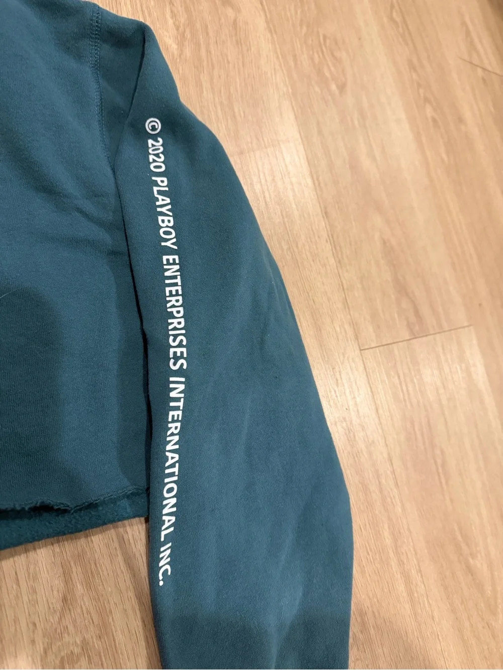 PLAYBOY Men's Dark Teal Crewneck Sweatshirt with Logo